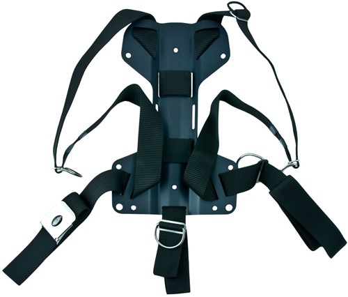 Tecline Standaard DIR Harnas met 3mm Aluminium H-shape Mini backplate