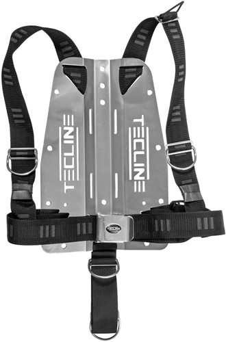 Tecline Soft webbing DIR Harnas met 3mm Aluminium backplate